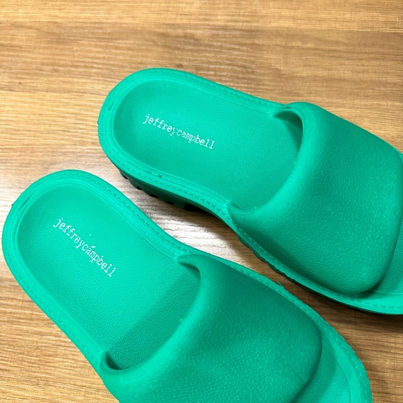 Jeffrey Campbell Green Summertime Platform Sandals size 7 - Picture 2 of 8